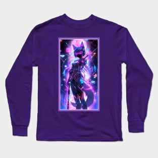 Anime Sci-Fi Cat Girl | Quality Anime Girl Artwork | Manga Girl Anime Art Long Sleeve T-Shirt